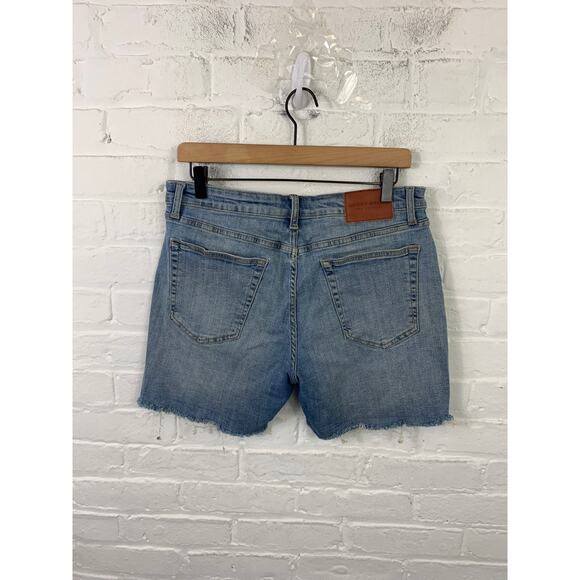 Lucky Brand Women's High Rise Cut-Off Shorts Denim Raw Hem Blue Size 31 - Picture 2 of 4